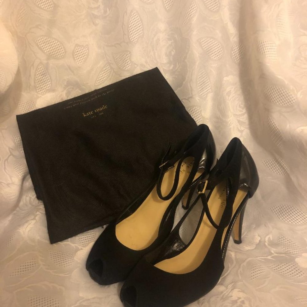 Kate Spade Open Toe Ankle Strap Heels with Dustbag